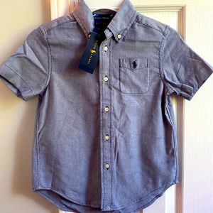 Size 5 Boys Polo Ralph Lauren Short sleeve button down shirt